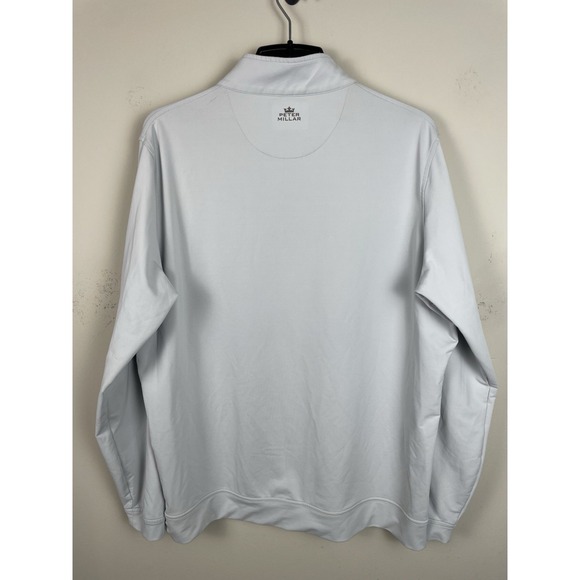 Peter Millar Perth Quarter 1/4 Zip Men's XL Crown Sport Pullover Sweatshirt Gray - Picture 3 of 8